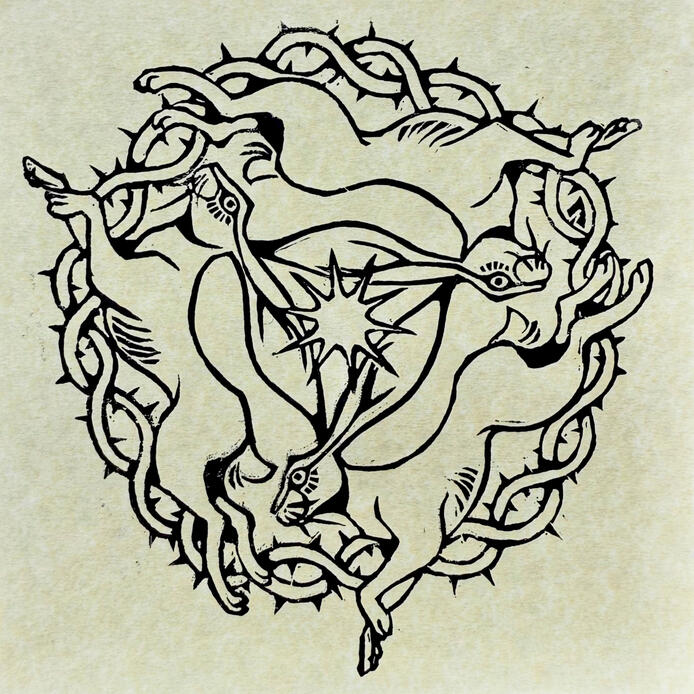 3 Hares Lino