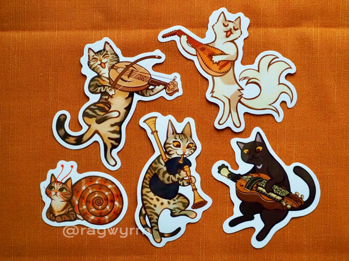Medieval Meowsicians Sticker Set - 2025